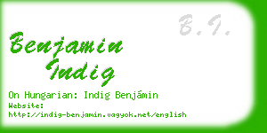 benjamin indig business card